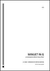 Minuet in G SATB choral sheet music cover